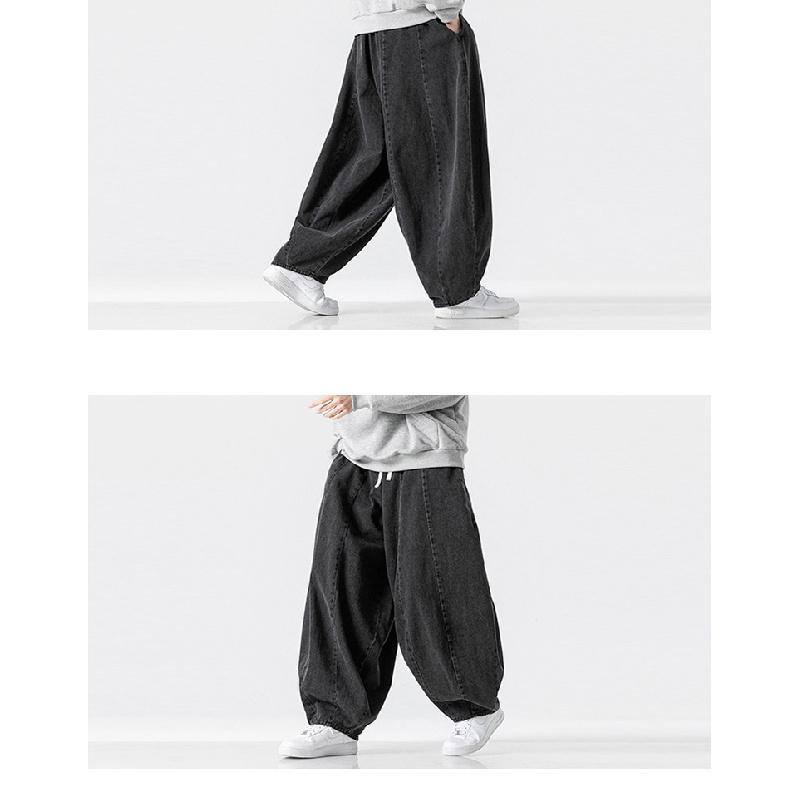 2026 Neue Herren Übergröße Japanischer Stil Locker Harem Gerade Bein Weites Bein Freizeit Hose