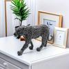 Leopard Statue Resin Pantther Sculpture Collectible Cheetah Figurine Modern Home Office Decor for Living Room Tabletop Book