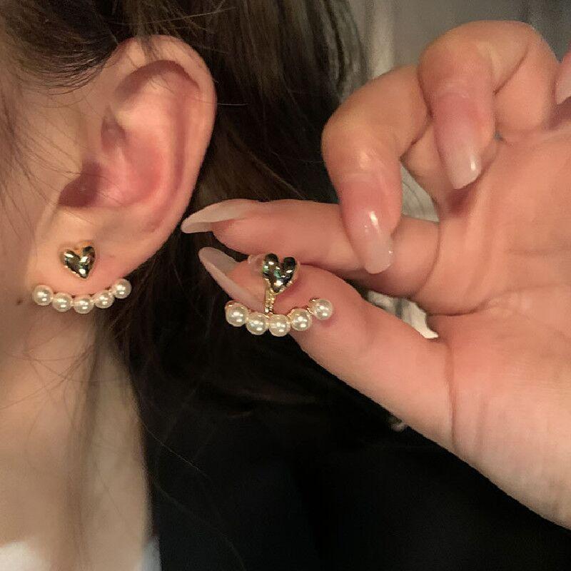 Love Pearl Tea Stud Earrings Women s Sterling Silver Gentle Temperament Earrings New Trendy Fashion Versatile Earrings Women