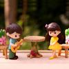 Garden Mini Cute Cake Decoration Creative Miniature Boy Girl Ornaments Couple Figurines Resin Dolls