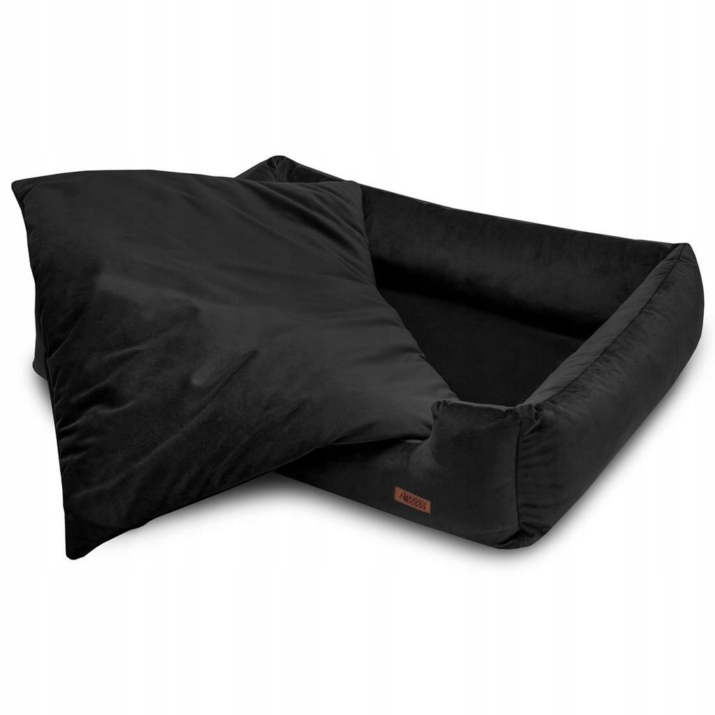 Legowisko classic premium dla psa czarne materiałowe spanie huggy doggy xl