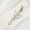 Clip On Belly Button Ring Butterfly Shape Copper Zircon Fake Belly Piercing Umbilical Navel Body Jewelry Trendy Fashion