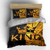 Crown and Money King Design Bedding Duvet Cover Set  (1*Duvet Cover 2*Pillowcases, without duvet insert)