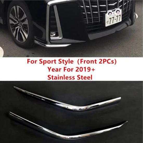 Car Front Rear Bumper Corner Trim For Toyota Alphard Vellfire 2016 2017 2018   Decoration Eyebrow Exterior Accessories