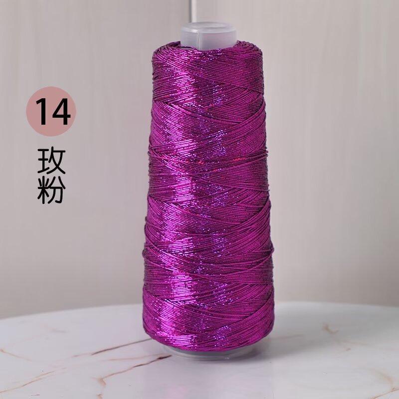 200g/roll 1mm colored gold silver core wire hand crocheted DIY bag sparkling silver yarn soft texture multifunctional woven wire