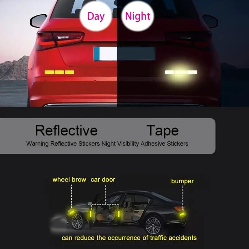 10PCS warning car reflective sticker body decoration sticker reflective film