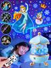 Frozen Toy Planetarium for Home Use [16 Projection Modes & 15 Musical Songs] Frozen Elsa Toy [Multi-Color Changing Remote Control Rechargeable] Music