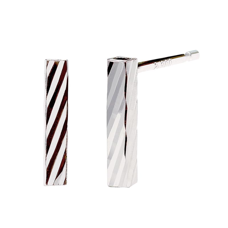 

[Lara Christie] earrings ladies platinum Bullion bar design PT900 le51-0003-pt