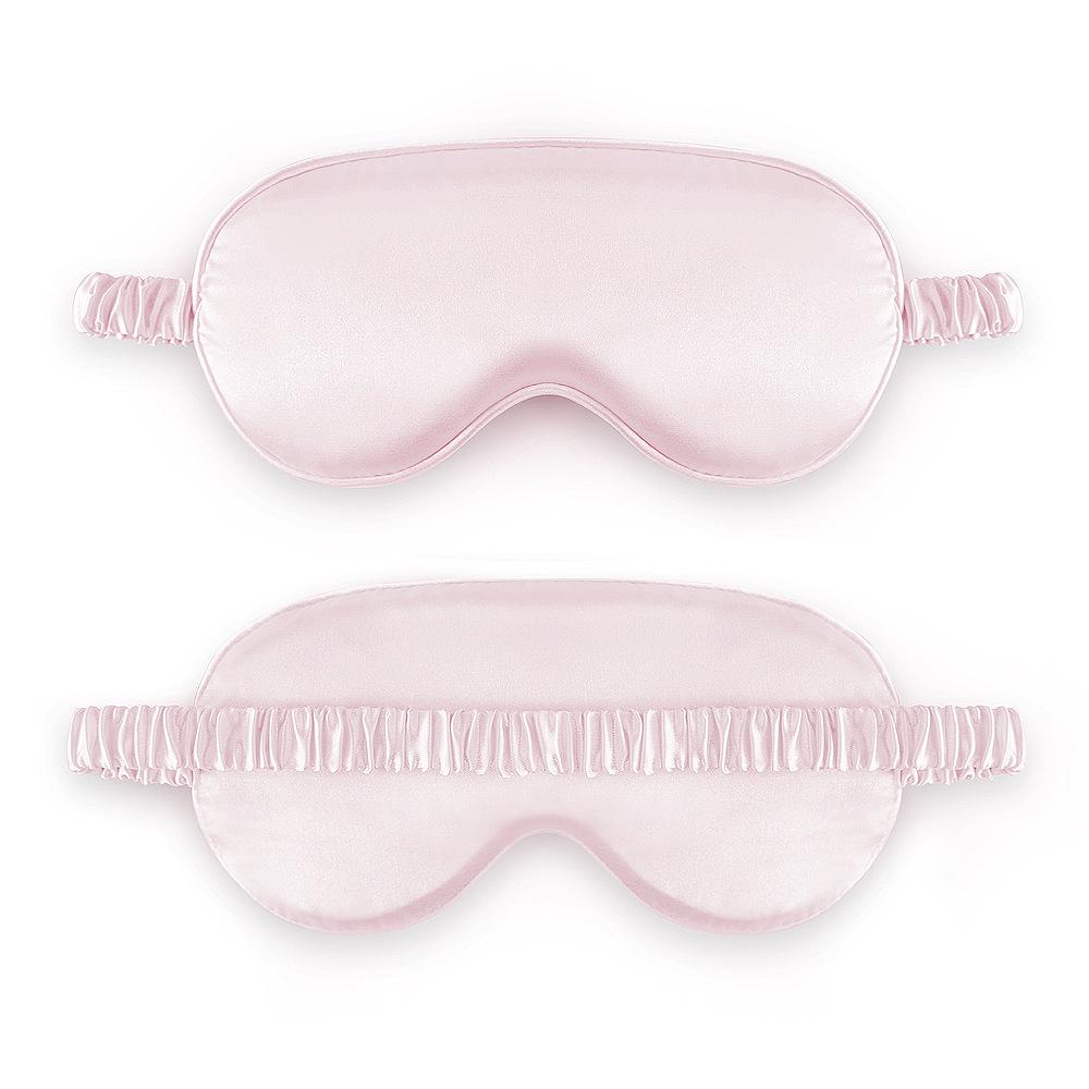 Double-Sided Imitation Silk Sleep Eye Mask with Printed Logo & Elastic Band - Breathable & Light-Blocking