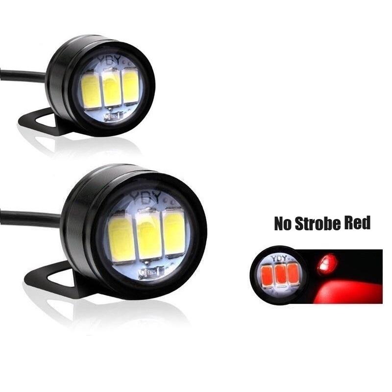 1 Pair DC12V Motor Strobe Led Eagle Eye Flashing Light Headlight With Brackets Daytime Running Lamps For Motorcycle Spotlight