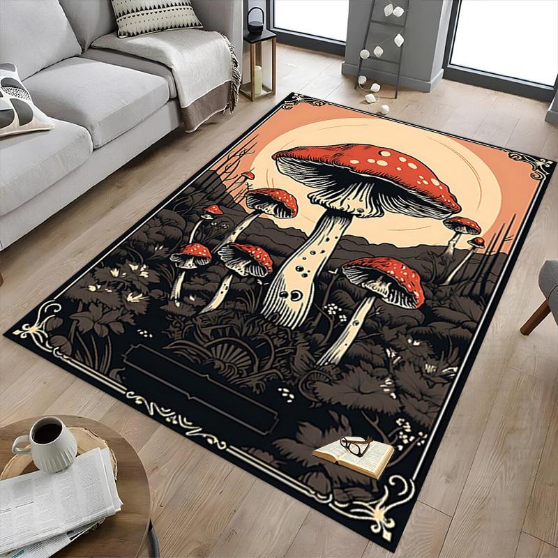 1PC Mushroom Forest Carpet Office Rug Mat Home Decor Area Carpet Festival Gift Office desk chair carpet Longlasting Material