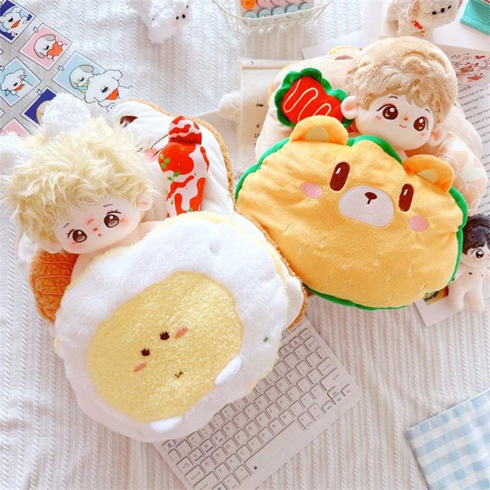 

Спальный мешок для куклы с рисунком из мультфильма, разноцветное постельное белье для куклы, подушка из хлопка, мягкая кукла