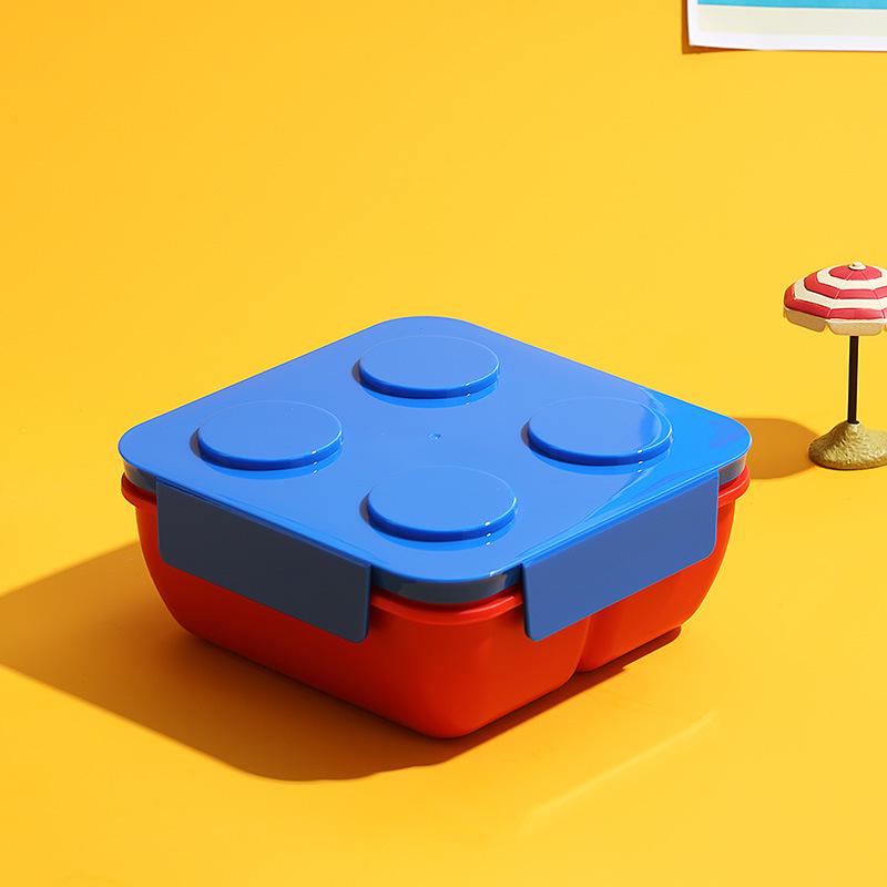 DIY Building Blocks Lunch & Picnic Box - Kids' Salad, Bento & Fruit Box with Microwave Heating