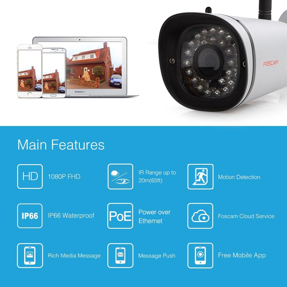 Foscam HD PoE P2P Zoom IP Camera FI9900EP 2.0M