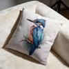 Kingfisher Watercolor Painting Cushion Cover Soft Decorative Pillow Case Suitable for Bedroom Sofa Car Travel Use