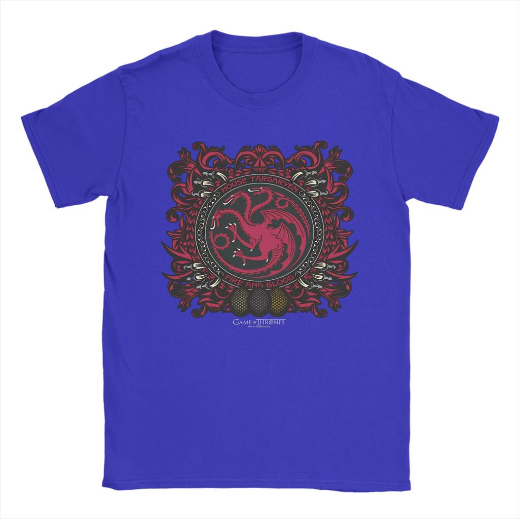Game of Thrones House Targaryen Sigil TShirt Summer  Cotton TShirts For Men Trendy Cool Design Tshirt ShortSleeve Y2K Top Tees