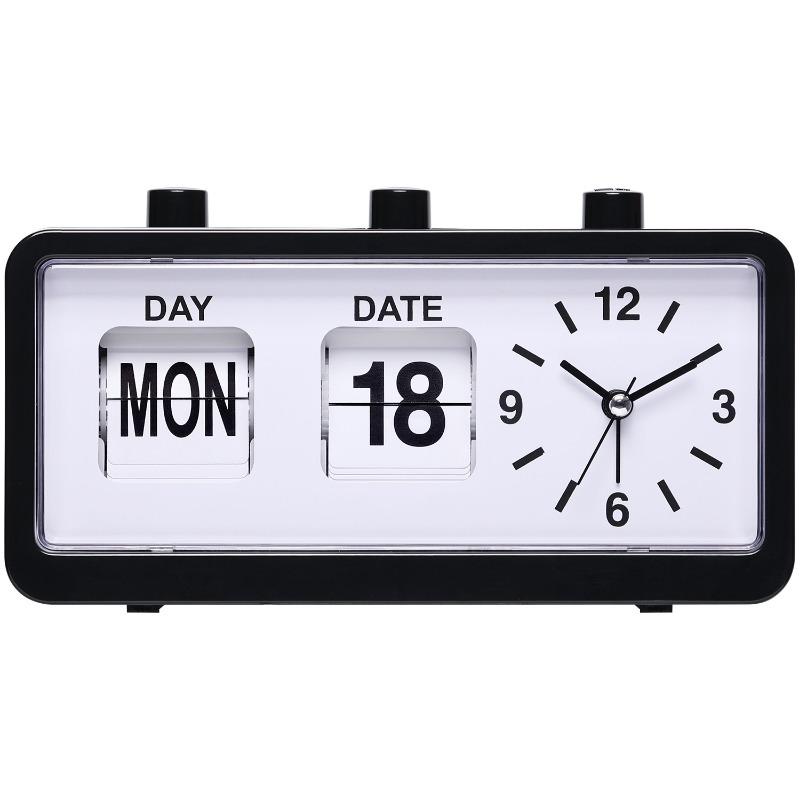 Creative Vintage Flip Clock Mechanical Alarm Clock Desktop Digital Clock with Calendar Clock Home Decor Vintage Home Decor 2025