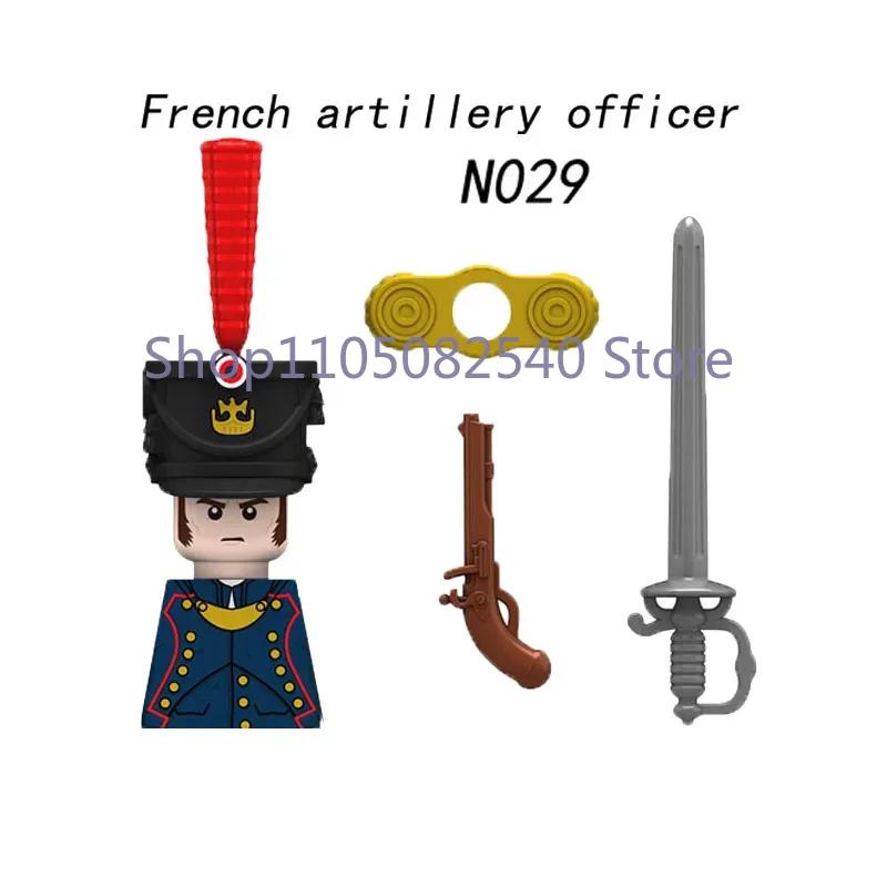 Medieval Military Soldier Figures Napoleon MOC Building Blocks Cavalry Weapons Shield Armor Cannon Militia Cowboy Toys Gift Z013
