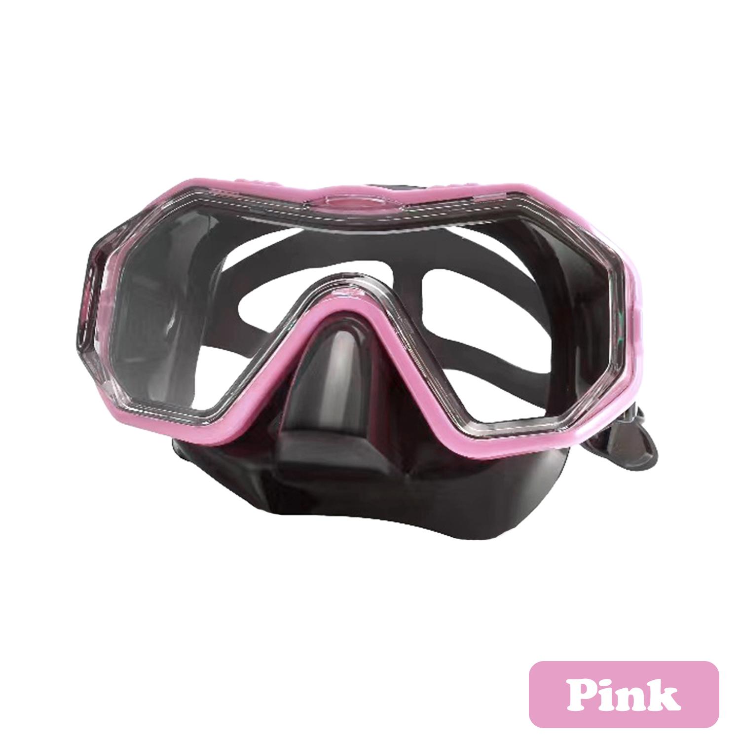 

1 PCS Panoramic Wde View Snorkeling Goggles, Providing A Comfortable Water Experience With Multiple Colors To Choose From розовый