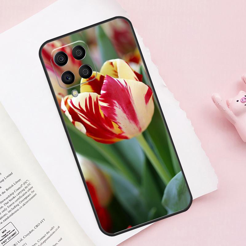 Spring Tulips Flower Case For Samsung Galaxy M13 M53 M16 M36 M56 M06 M52 M32 M12 M54 M34 M14 M35 M55 M15 M11 M31