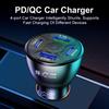 38W USB C Car Charger 4 Port Fast Charging Car Charger Adapter QC3.0 Car USB Charger Multiple Port Adapter for Phone