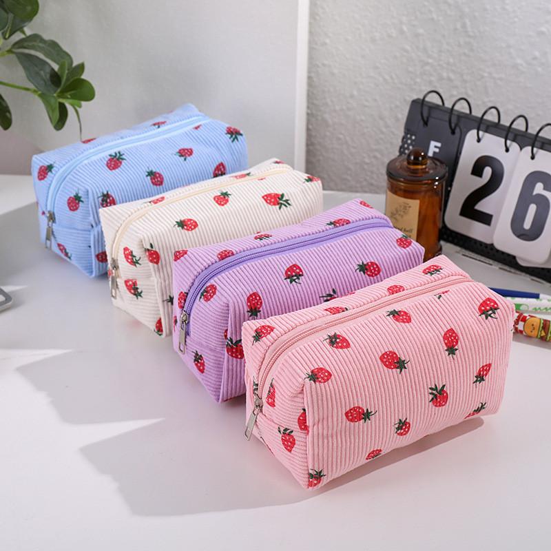 Cosycorduroy Pencil Case With Large Capacity For Students And Makeup Storage