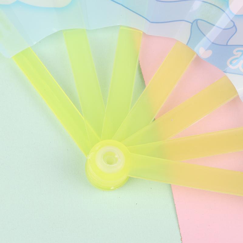Cute Cartoon Anime Sanrio Kuromi My Melody Cinnamoroll Seven Fold Fan Portable Summer Folding Fan Gifts For Children Students