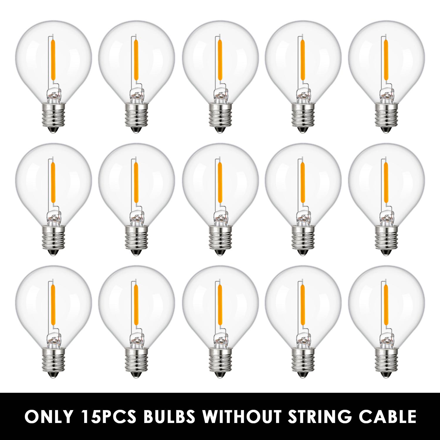 

Sphoon Винтажные светодиодные гирлянды G40 Диммируемые Водонепроницаемые Соединяемые 50 футов 65 футов Садовая гирлянда Украшение Уличный сказочный свет EU Plug 220V