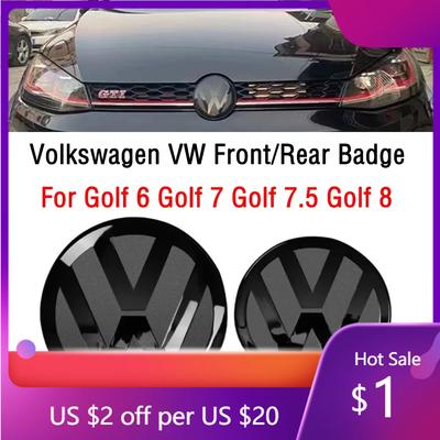 2026 חם עבור פולקסווגן VW 2 יחידות סמל קדמי ואחורי עבור VW גולף 6/גולף 7/גולף 7.5/גולף 8 לא משפיע על ACC תווית שחורה משונה F