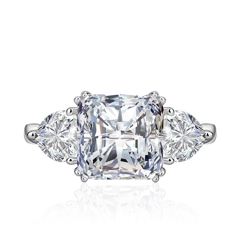 BELLA BOX Opening Resizable Rings For Women Zircon Engagement Party Fine Jewelry Gift