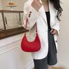 1Pcs Casual Solid Color Handbag For Daily Travel Women'S Stone Pattern Underarm Shoulder Tote Bag With Felt Material
