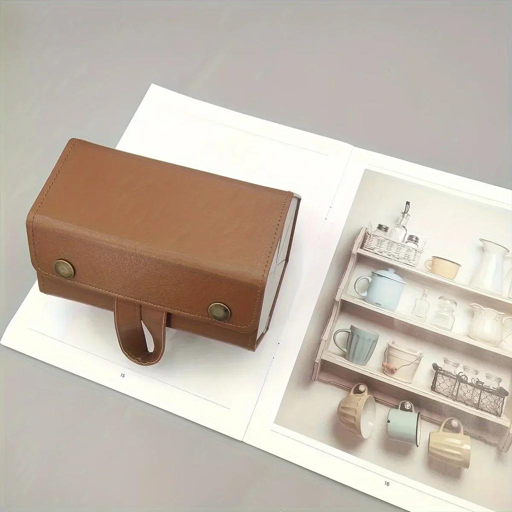 1pc-Portable Glasses and Sunglasses Holder Box, Foldable Wall Mounted Glasses Storage Box