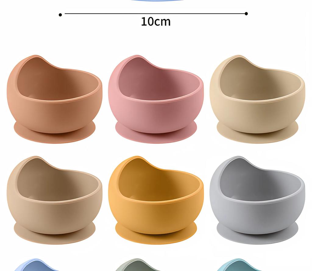Non-Toxic Children Silicone Suction Cup Bowl Feeding Tableware Infant Non-Slip Training Learning To Eat Bowl Baby Complementary Bowl