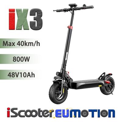 iScooter Ηλεκτρικό Πατίνι Εκτός Δρόμου IX3 800W, 48V10Ah, Μέγιστη Ταχύτητα 40km/h, Ελαστικά 10", Δισκόφρενα, Πλήρης Ανάρτηση, Έλεγχος μέσω Εφαρμογής, Αδιάβροχο IPX4