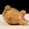 Wood Carved Money Turtle Ornament Home Feng Shui Living Room Office Decoration Desktop Ornament Turtle Statue