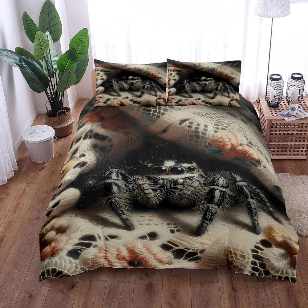 Brown Big Spider Duvet Cover Set King Queen Double Full Twin Single Size Duvet Cover Pillow Case Bed Linen Set