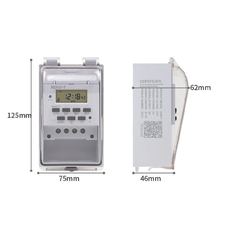 Programmable Digital Time Relays Time Controllor Switches 220V Waterproof for Home