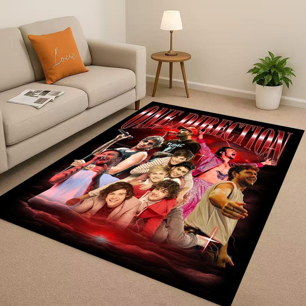 27 Stil Neu One D-Direction Sänger Star Wohnzimmer Rutschfester Bereichsteppich Teppich für Schlafzimmer Spielzimmer Sofa, Leicht zu reinigende Haustürmatte