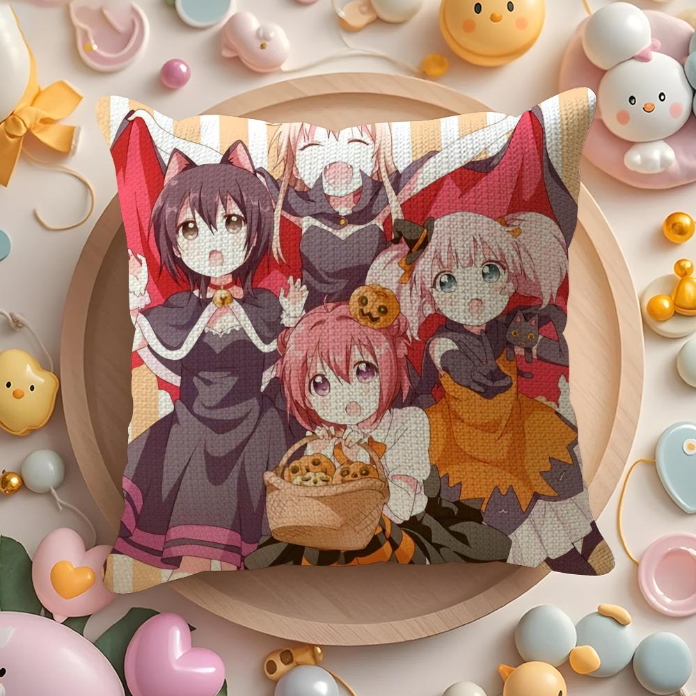 Beautiful Girl Romance Manga Y-Yuruyuri Pillow Case Sofa Living Room Bedroom Headboard Backrest Cushion Square Cushion