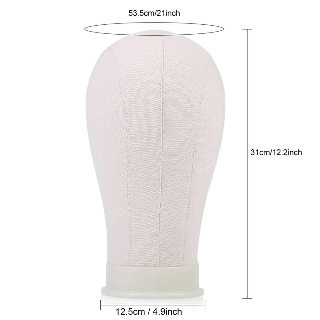 21inch Canvas Head Wig Model Making Mannequin Head Hat Headwear Cap Display Manikin Model