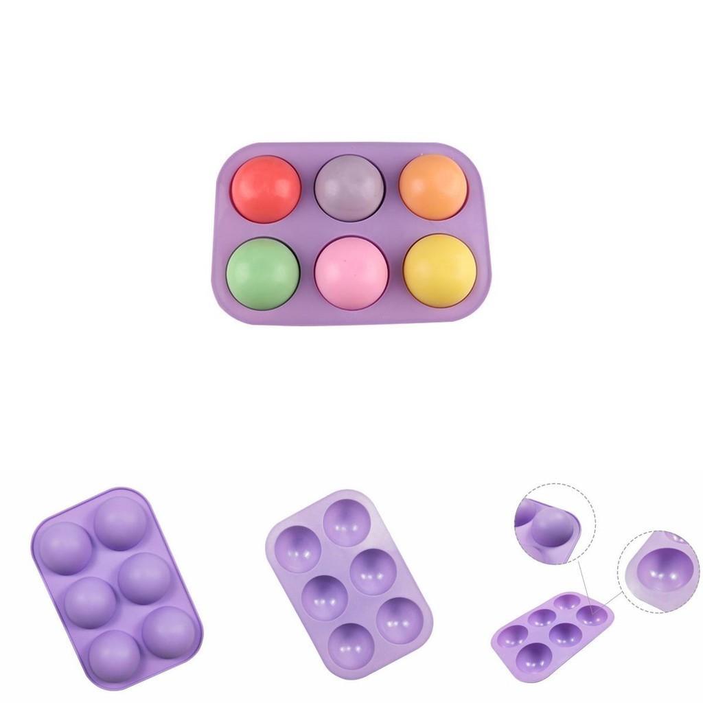 Versatile 3d 6-holes Half Ball Silicone Mold For Perfectly Shaped Chocolate And Cake Treats