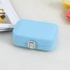 Pastel Double-layer Jewelry Storage Box for Earrings, Rings, and Necklaces - Portable PU Case