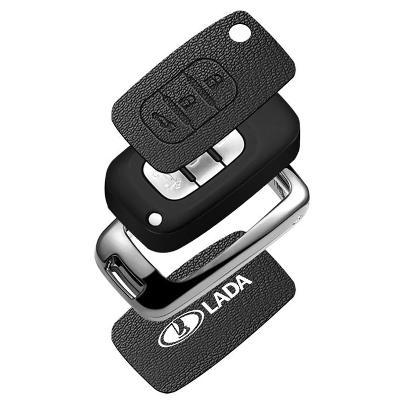 LADA Key Case: Premium Metal Shell for Renault Cars - Unisex Design