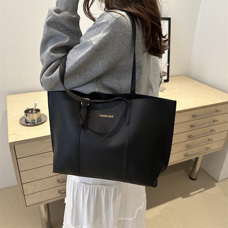 Chic Minimalist Pu Tote Bag For Women With Soft Texture And Spacious Design