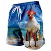 Men's Animal Rooster Funny Swim Trunks Swim Shorts Board Shorts