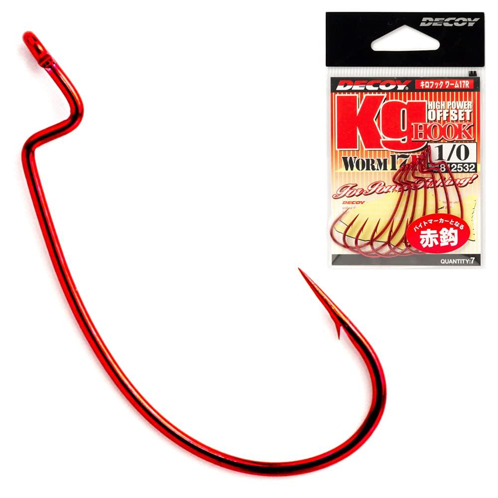 

KATSUICHI DECOY Kilo Hook Worm 17R Red Hook #40 Fishing Hook