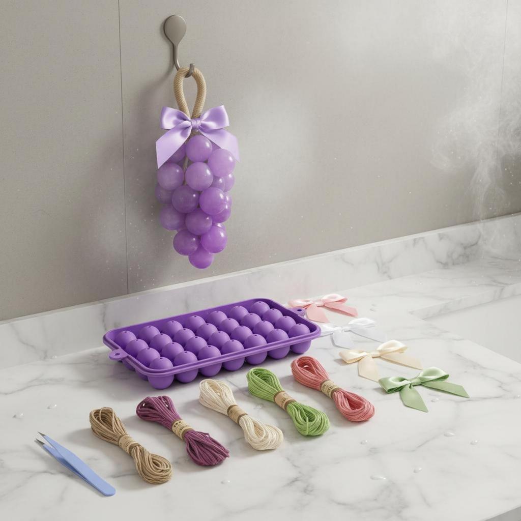 Traubenseife Herstellung Set DIY Kit Einfach Entformen Fruchtform für Anfänger, Basteln