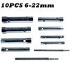 10pcs 6-22mm Metric Tubular Box Wrench Set Tube Bar Hollow Socket Wrench Automotive Plumb Repair Spanner Hand Tools