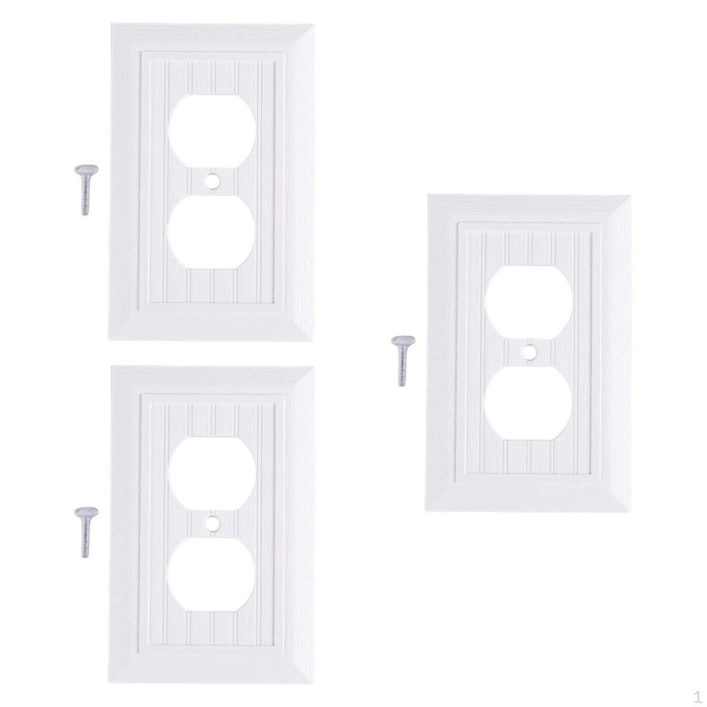 3 Pack Electrical Outlet Faceplates, Easy Installation Covers
