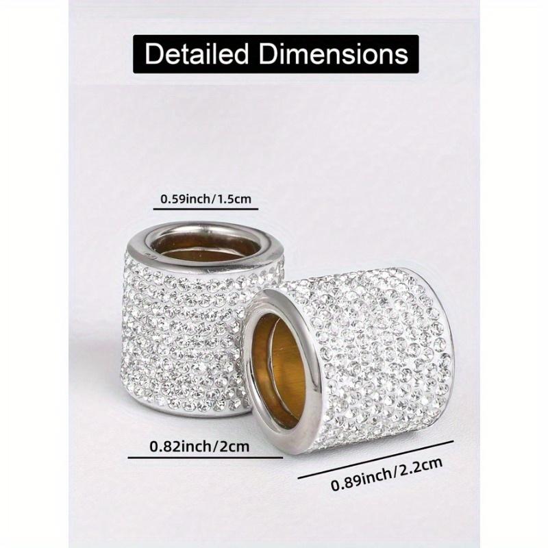 2pcs/Set Rhinestone Decorated Car Headrest Rings, Universal Seat Connector Decorative Rings